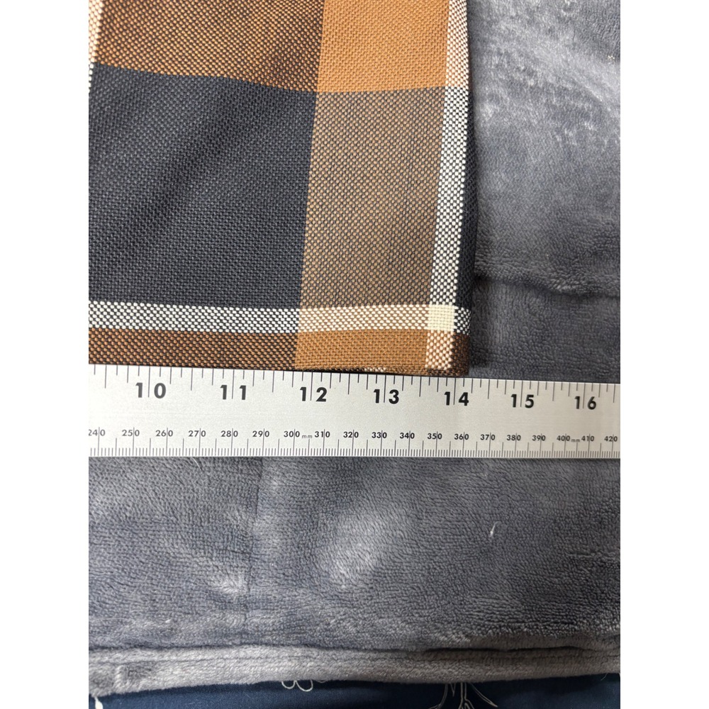 STAUD Brown Black Plaid Wide Leg Wool Blend Pleated High Rise Trousers Pants - Picture 13 of 15